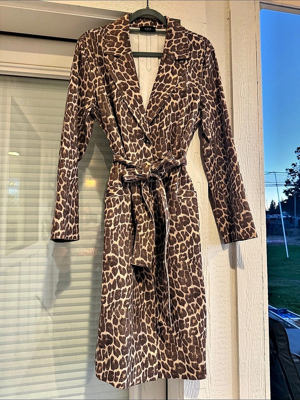 VICI Gabrella Leopard Print Duster Coat